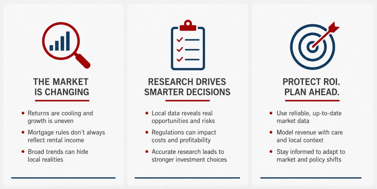 An infographic reporting key data points on rental market changes and how investors should plan.